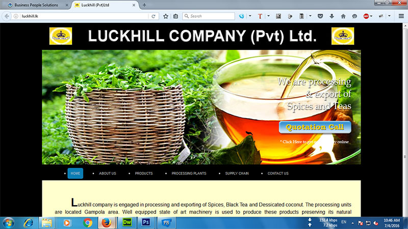 Luck hill company(pvt)ltd (Tea factory & Exports science 1945) – Gampola